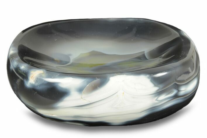 Polished Banded Agate Bowl - Madagascar #247357